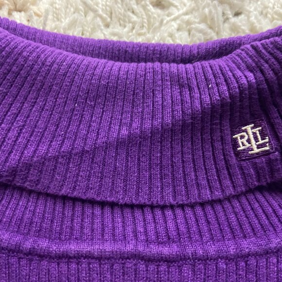 Purple Ralph Lauren Ribbed Turtle Neck - Picture 3 of 4